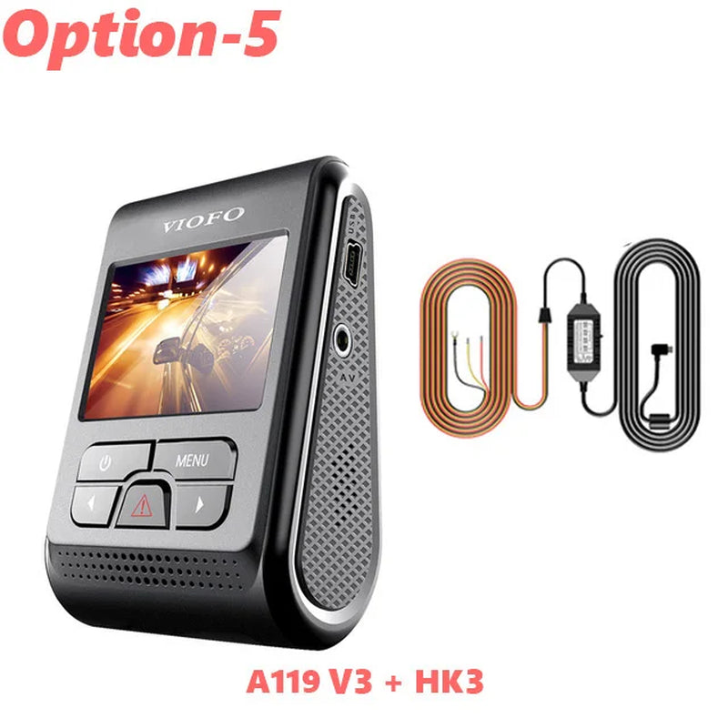 A119 V3 2K Car DVR Super Night Vision Quad HD Dash Cameras Parking Mode G-Sensor Rota Lens 2560 * 1600P Optional GPS CPL