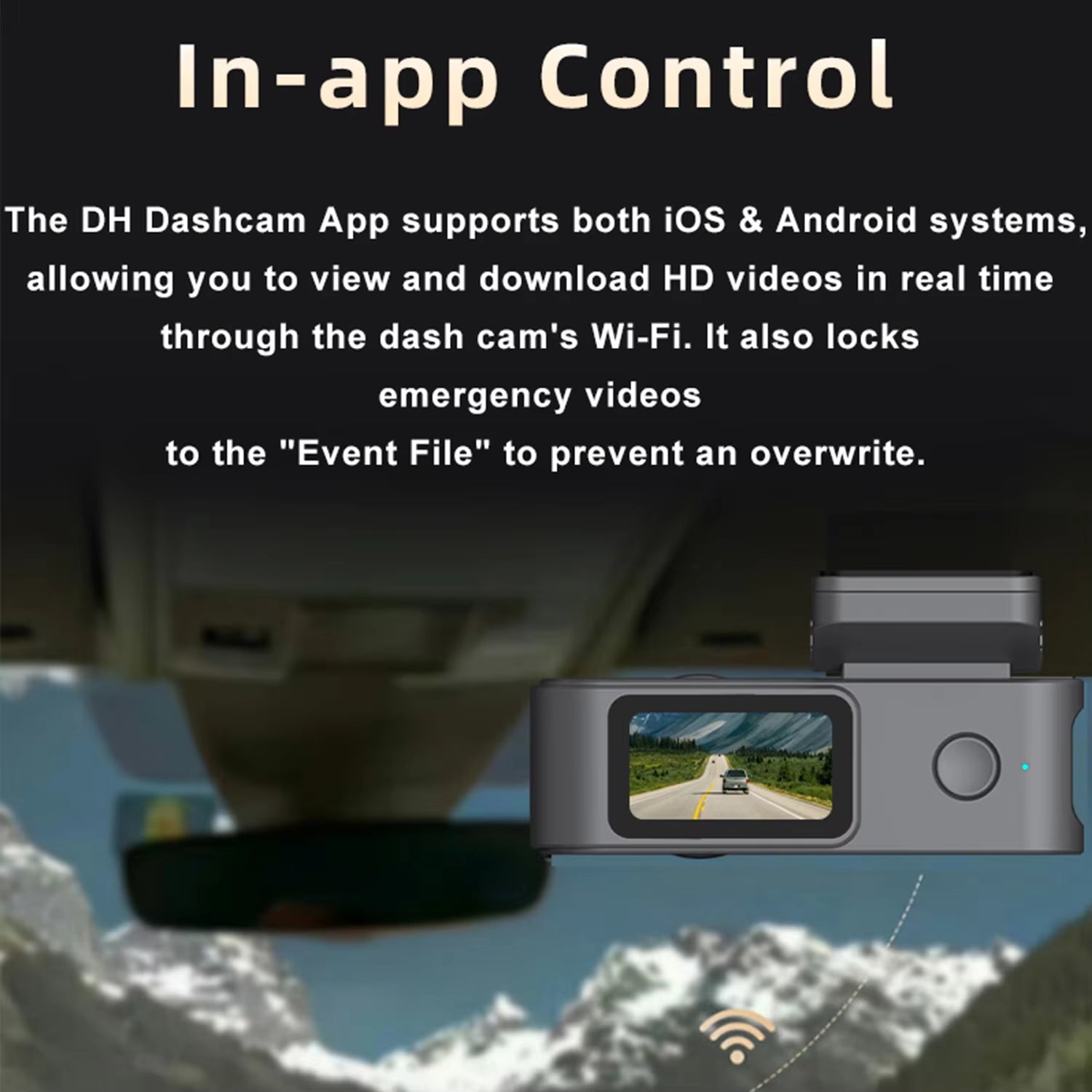 Dash Cam  H5Pro Dual Front and Rear 4K+1080P Ultra HD Resolution Dash Camera Night Vision G-Sensor Loop Recording Camera