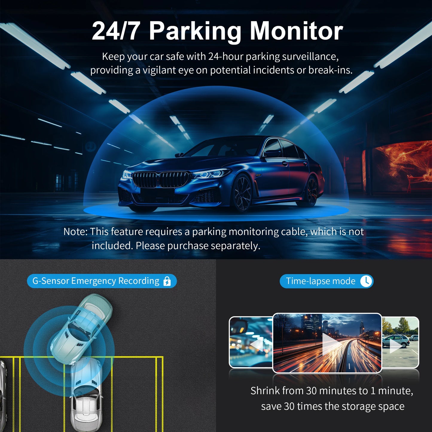 1440P  Car DVR D6 Dash Cam 2K Video Recorder Wifi/App/Voice Control Dash Camera WDR G Sensor Night Vision Hidden Dashcam