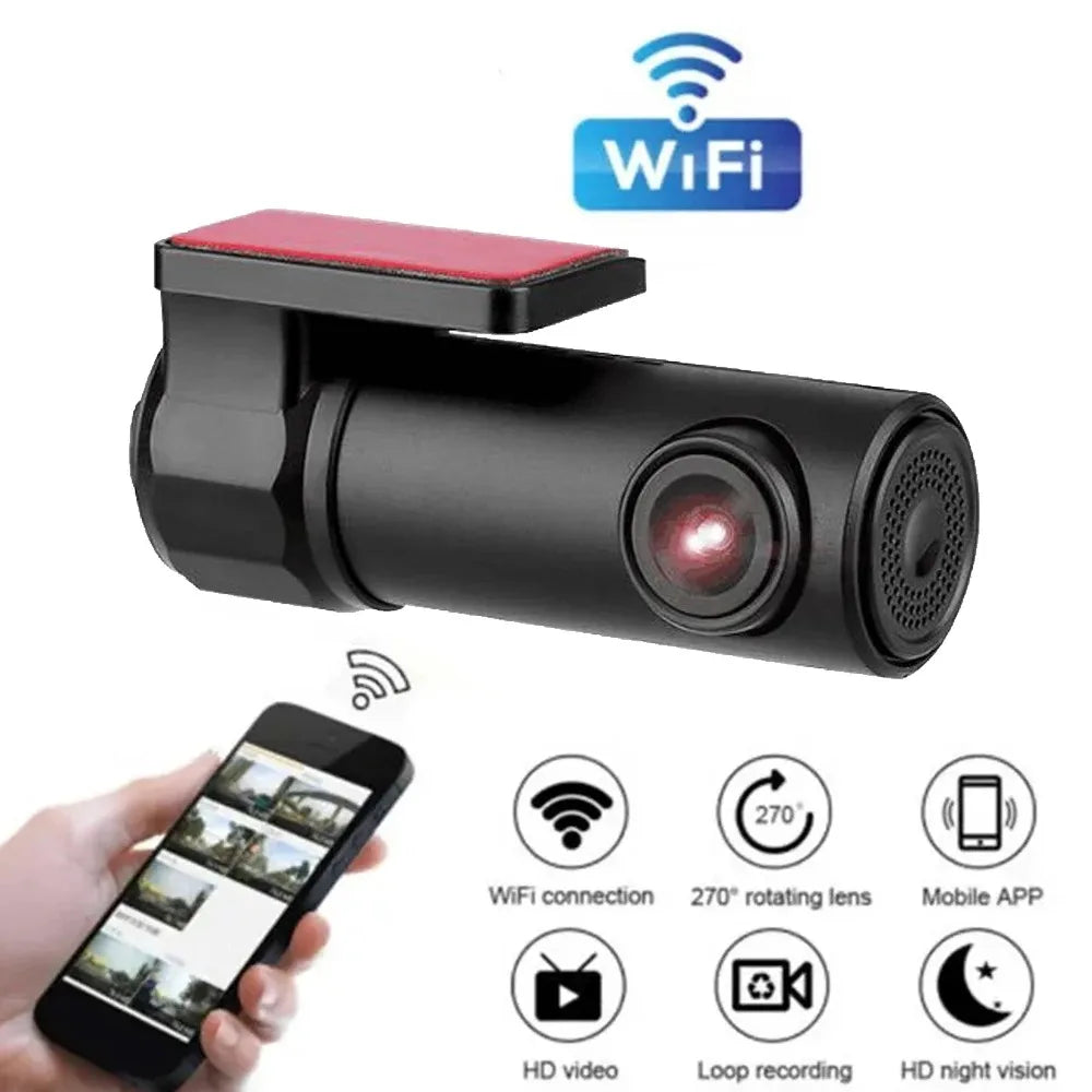 APP Control Smart Car Wifi USB Connection Power DVR Dash Camera Night Vision Video Recorder HD1080P