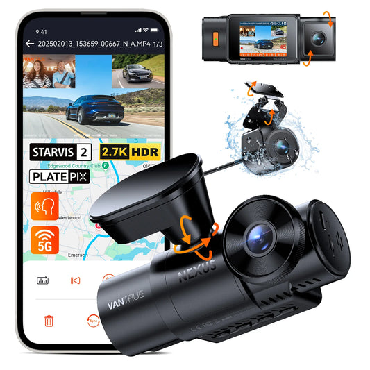 N4S 3 Channel Wifi Dashcam STARVIS 2 Platepix™ 2.7K IP67 Waterproof Rear Camera HDR IR Night Vision GPS Packing Mode