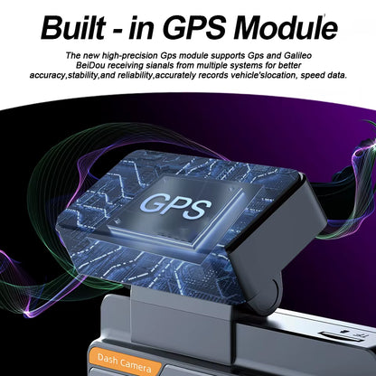 Dash Cam 4K 3 Inch Mini Car Dvr Dual Lens with GPS WIFI 24H Parking 1080P Rear View Camera Night Vision Black Box