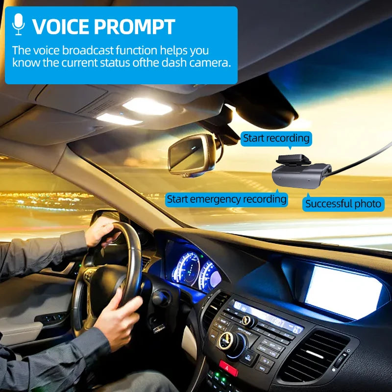 4K Car Dash Camera UHD Recording Car DVR Night Vision Video Recorder Dashcam with GPS Wi-Fi Support 24H Parking Monitoring