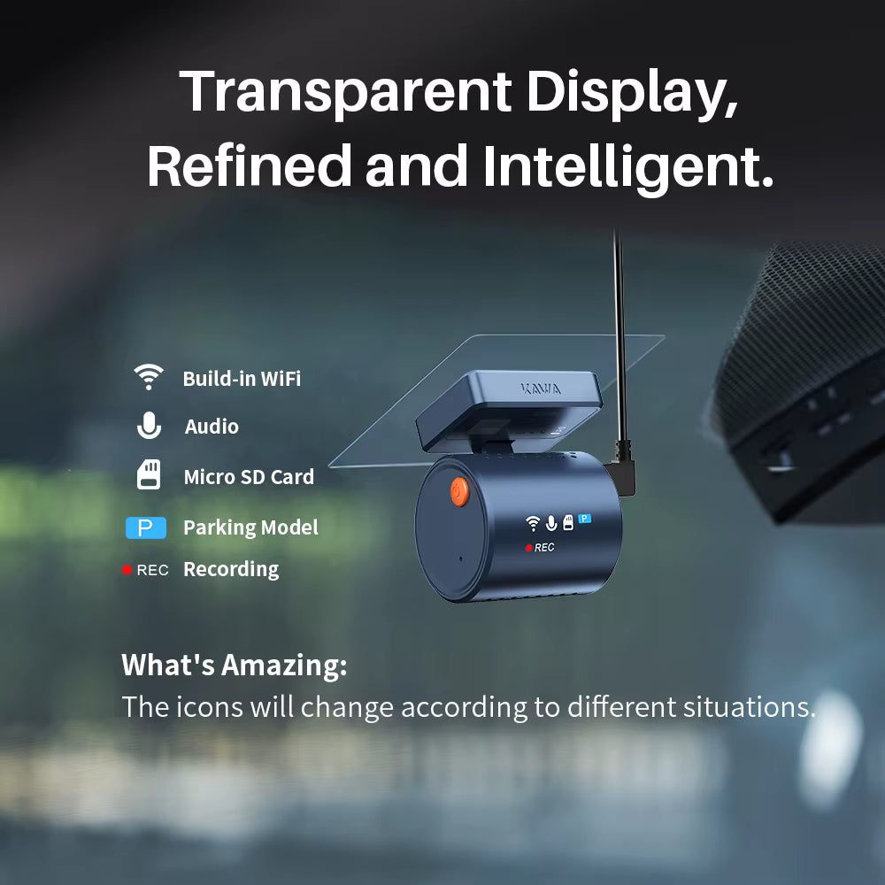 Dash Cam  MINI3 Pro Gen2 Car Dvr 2K Auto Video Recorder Upgrade Car Camera,Wifi&App/Voice Control,Night Vision Tiny Dashcam