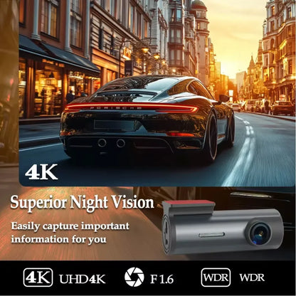 Dash Cam 4K Wifi GPS Dash Camera for Cars Mini Front Car DVR 24H Parking Mode G-Sensor Car Driving Video Recorder Loop Recording