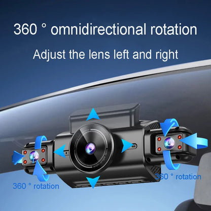 4 Channel Hidden Dash Cam with APP 4K HD Night Vision 24/7 Parking Monitor G-Sensor Loop Recording Motion Detection WDR Blackbox