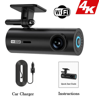Dash Cam Auto 4K Wifi Front Camera Mini Car DVR Video Recorders Night Vision 24H Parking Monitor Surveillance Recording Camera