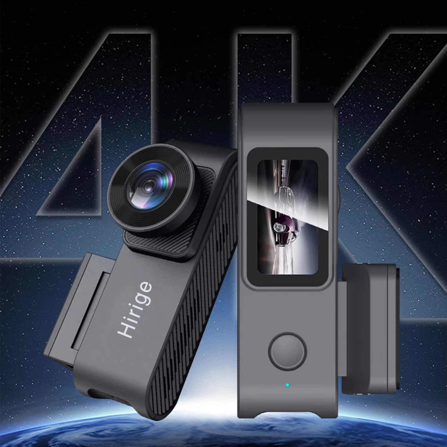 Dash Cam  H5Pro Dual Front and Rear 4K+1080P Ultra HD Resolution Dash Camera Night Vision G-Sensor Loop Recording Camera