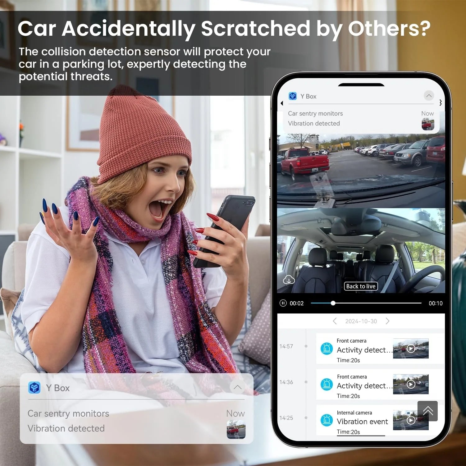 4G Dual Dash Cam Front and inside 1296P+1080P GPS Tracker Remote Live Streaming Parking Monitor Night Vision Wifi App Control