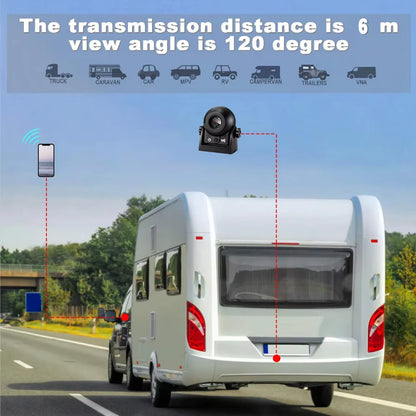 Wireless Backup Dash Cam Wifi Reversing Camera Work with Phone Magnetic Rear View Parking Camera for Cars Trailers Trucks Rvs