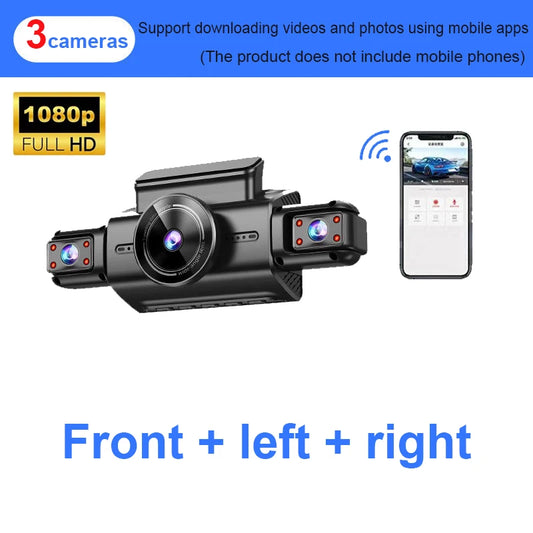 4 Channel Hidden Dash Cam with APP 4K HD Night Vision 24/7 Parking Monitor G-Sensor Loop Recording Motion Detection WDR Blackbox