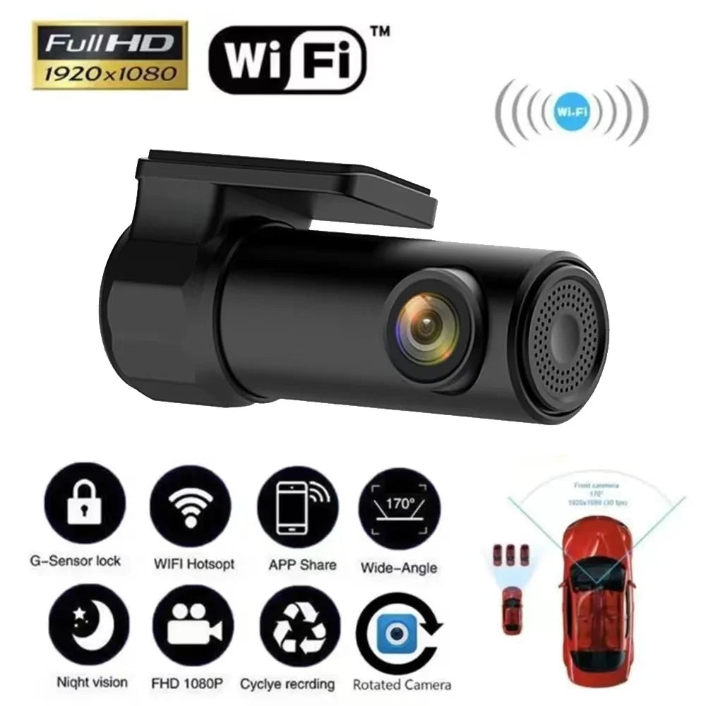 APP Control Smart Car Wifi USB Connection Power DVR Dash Camera Night Vision Video Recorder HD1080P