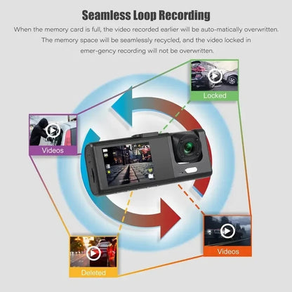 Wifi 3 Channel Car DVR HD 1080P 3-Lens inside Vehicle Dash Camthree Way Camera Dvrs Recorder Video Registrator Dashcam Camcorder