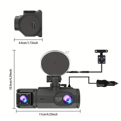 3-Channel Dash Cam WIFI CAR DVR 1080P 3-Lens inside Vehicle Dash Camthree Way Camera Dvrs Recorder Video Registrator Camcorder