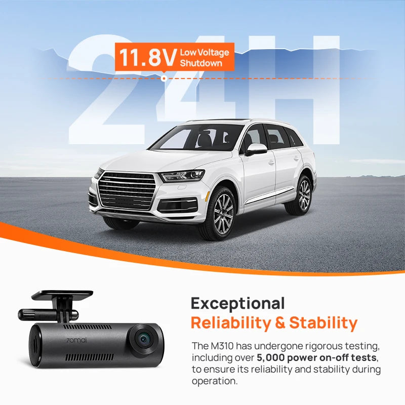 Dash Cam M310 1296P Resolution 130°FOV Smart Voice Control Support 24H Parking Guard Night Vision  M310 Car DVR