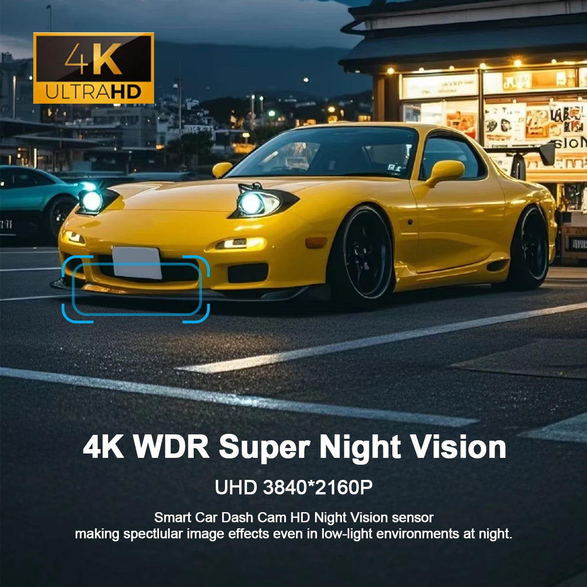 Dash Cam Auto 4K Wifi Front Camera Mini Car DVR Video Recorders Night Vision 24H Parking Monitor Surveillance Recording Camera