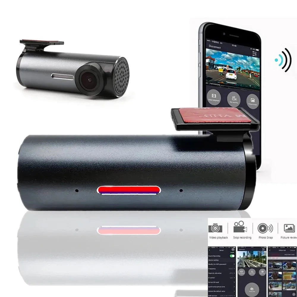 USB Wifi 1080P Dash Cam for Car DVR Black Box 1080P 360 Degree Dash Cam APP Control Video Dashcam Car Camera Driving Recorder
