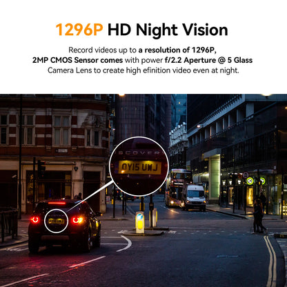 Mini Pro Dash Cam 1296P Wifi Car DVR Camera Video Recorder Dashcam Night Vision Dash Camera Recorder 24H Parking Monitor