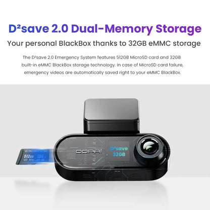 DDPAI N5 Dual 4K Dash Cam Front and Rear Ultra HD Resolution Dash Camera Car DVR Al Base Radar Nightvis ADAS GPS Auto Recorder