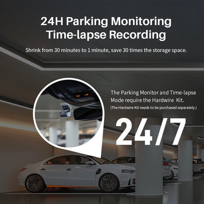 2K  MINI 3 Pro Cameras for Car DVR Tiny Dash Cam 24 Parking Auto Video Recorder Wifi APP Voice Control Car Dashcam