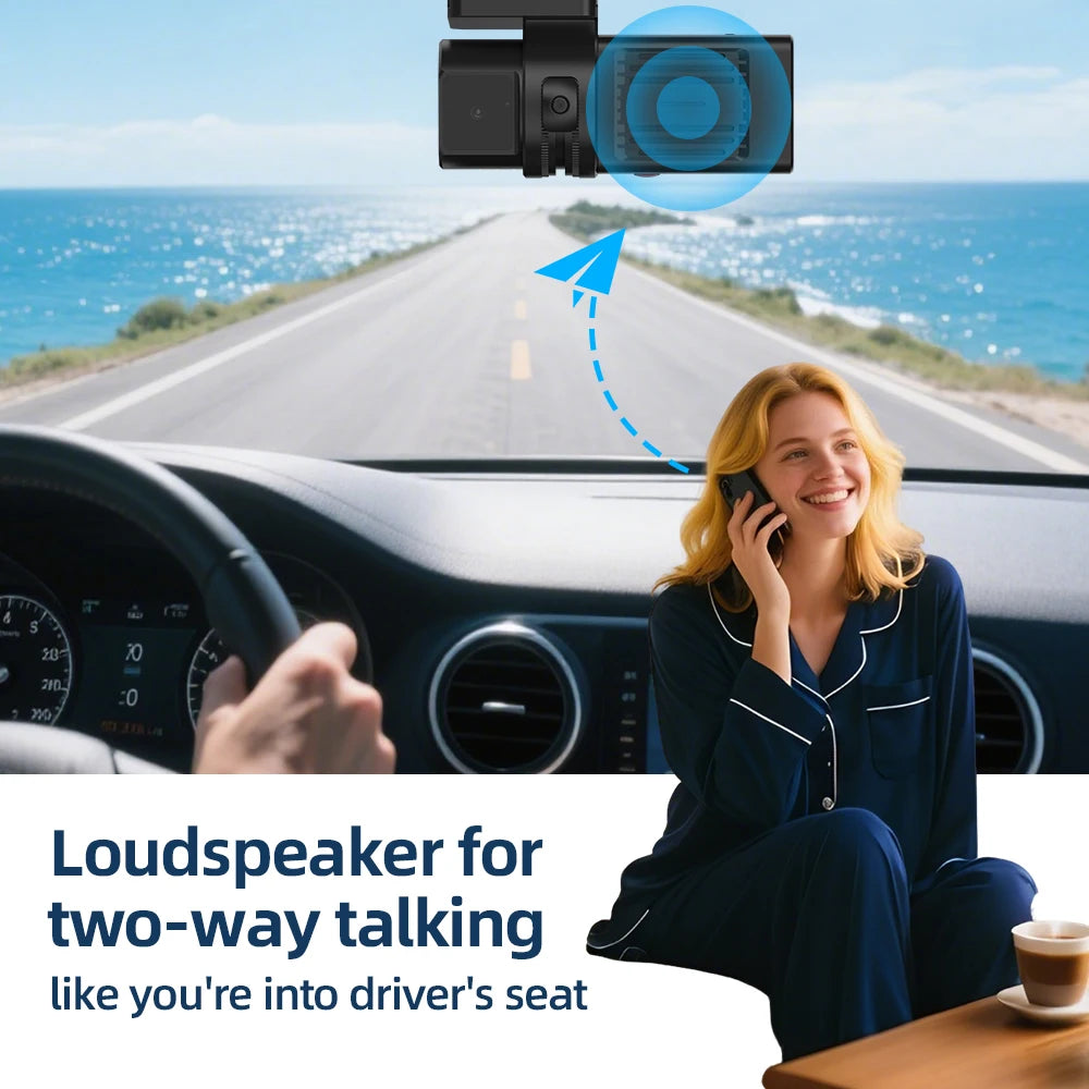 JC181 Mini 4G Car Camera with Live Stream Dual Cameras GPS Tracking Wifi Hotspot Multiple Alarms DVR Dash Cam Free APP Web