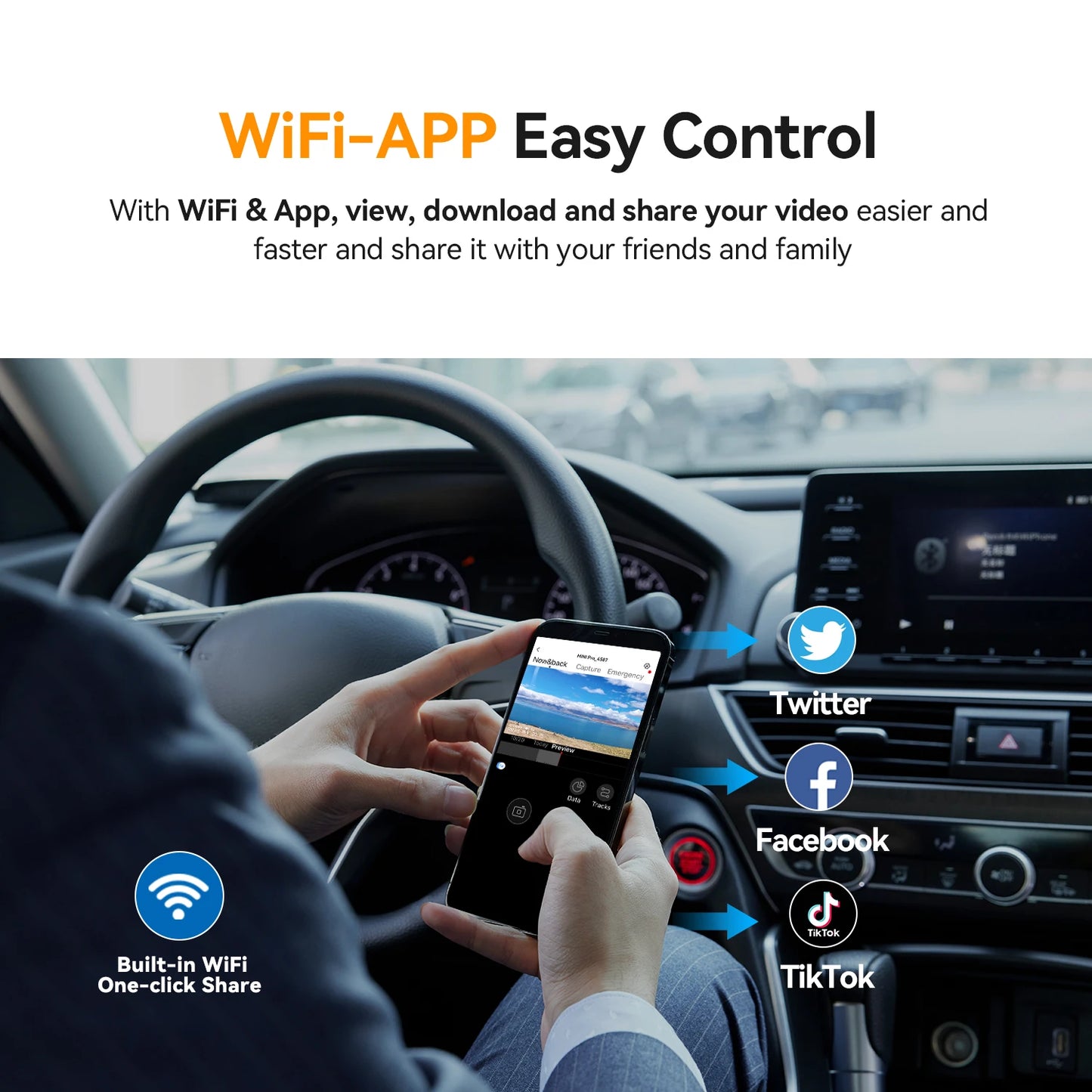 Mini Pro Dash Cam 1296P Wifi Car DVR Camera Video Recorder Dashcam Night Vision Dash Camera Recorder 24H Parking Monitor