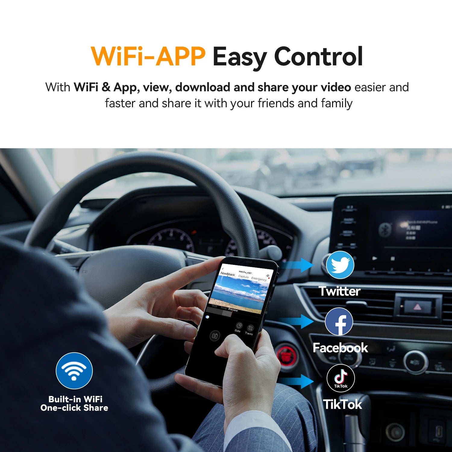 Mini Pro Dash Cam 1296P Wifi Car DVR Camera Video Recorder Dashcam Night Vision Dash Camera Recorder 24H Parking Monitor