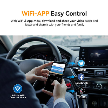 Mini Pro Dash Cam 1296P Wifi Car DVR Camera Video Recorder Dashcam Night Vision Dash Camera Recorder 24H Parking Monitor