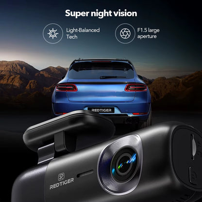F9 Dash Cam 4K Front and Rear Wifi GPS Car Camera for Parking Mode Car Dvr for Night Vision Car Recorder by App Control