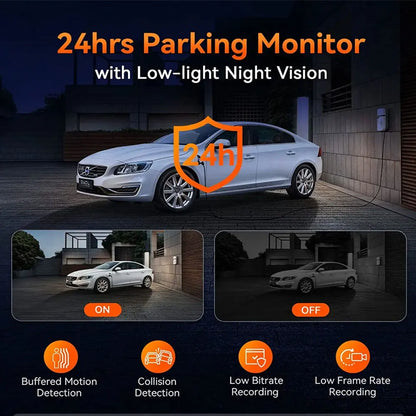 3 Channel Car DVR 4K 3-Lens Front inside Rear GPS Wifi Dash Cam DVR Recorder Video Registrator Car Camera 24H Parking Monitor