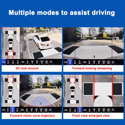 2024 New AHD 1080P 3D 360 Degree HD Bird View System Cameras Car Parking Surround View 4CH Video Recorder DVR Monitor