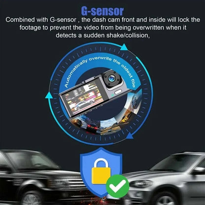 Wifi 3 Channel Car DVR HD 1080P 3-Lens inside Vehicle Dash Camthree Way Camera Dvrs Recorder Video Registrator Dashcam Camcorder