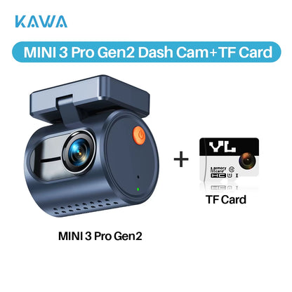 Dash Cam  MINI3 Pro Gen2 Car Dvr 2K Auto Video Recorder Upgrade Car Camera,Wifi&App/Voice Control,Night Vision Tiny Dashcam
