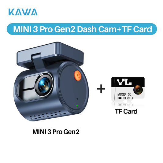 Dash Cam  MINI3 Pro Gen2 Car Dvr 2K Auto Video Recorder Upgrade Car Camera,Wifi&App/Voice Control,Night Vision Tiny Dashcam
