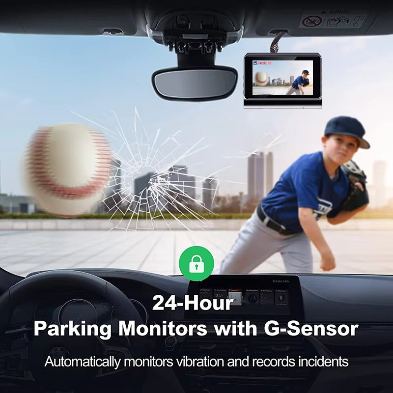 4G LTE Dash Cam GPS Wifi 2K Front and Rear 720P Live Streaming Video Remote Monitoring 24H Parking Monitor Night Vision Car DVR