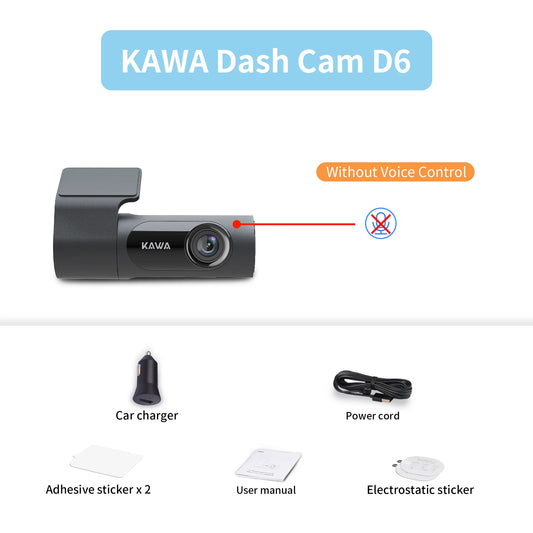 1440P  Car DVR D6 Dash Cam 2K Video Recorder Wifi/App/Voice Control Dash Camera WDR G Sensor Night Vision Hidden Dashcam